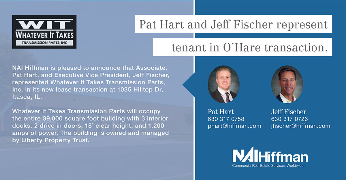 Pat Hart and Jeff Fischer Represent Tenant in O’Hare Transaction