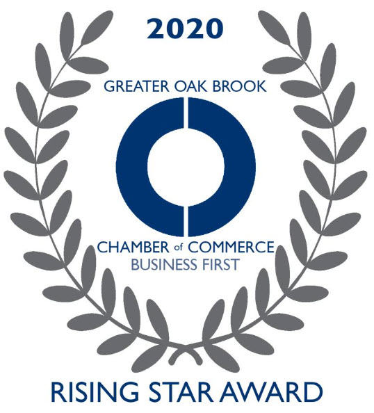 zgreater Oak Brook Chamber's Rising Star Award graphic